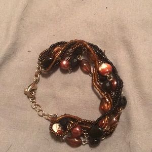 Brown beaded bracelet